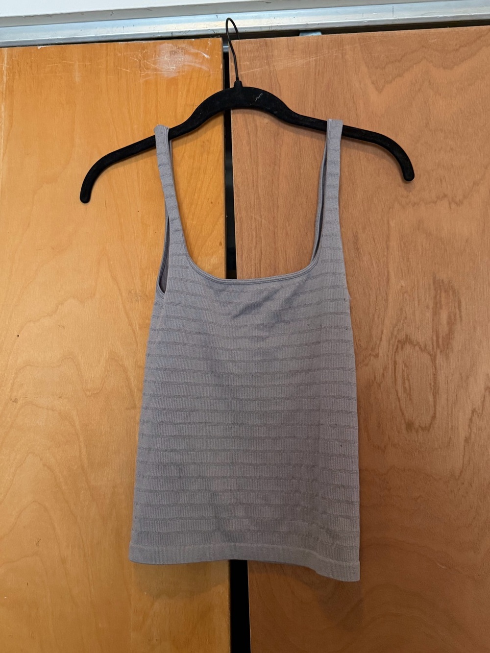 Free People Light Gray Ribbed Tank Top